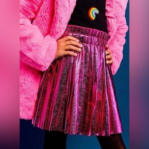 Lola + The Boys Pink Metallic Skirt